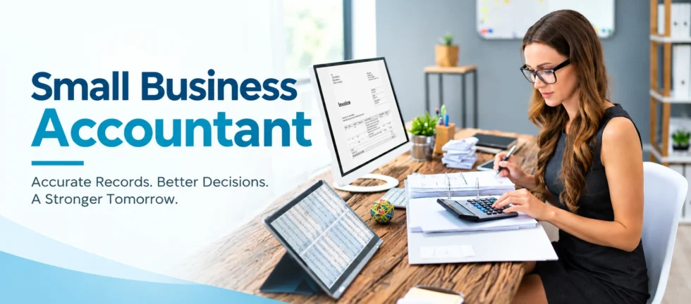 Small business accountant helping entrepreneurs manage finances efficiently.