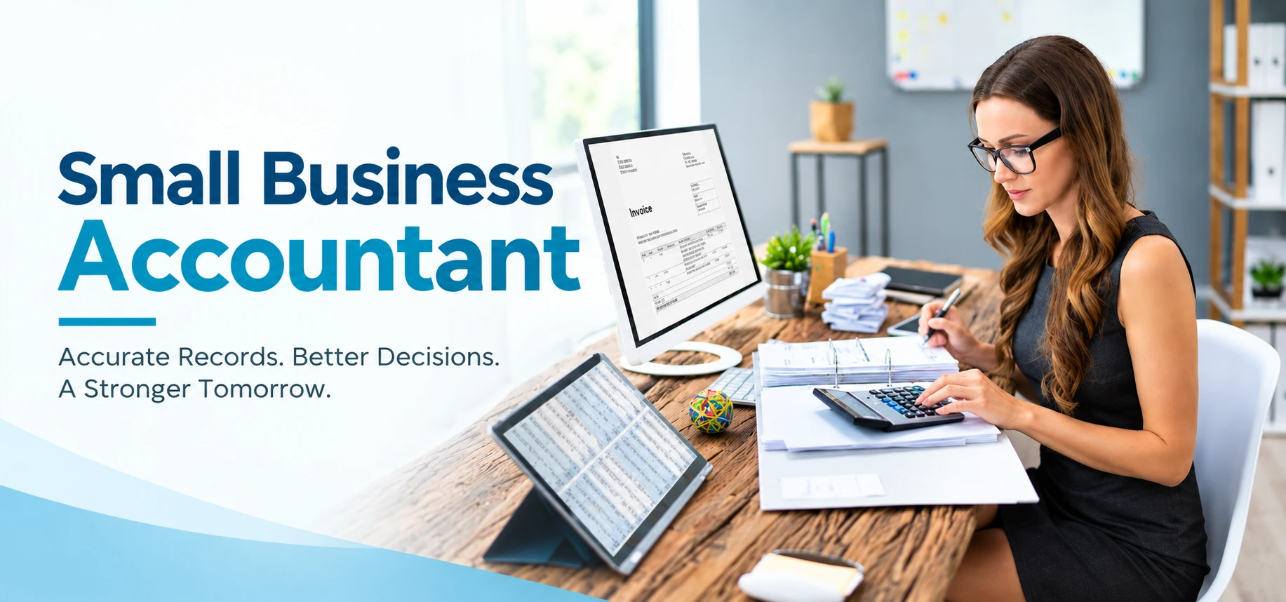 Small business accountant helping entrepreneurs manage finances efficiently.